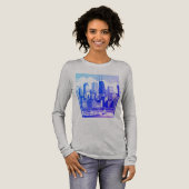 Chicago Blue Graphic T - Shirt Tri-Blend Shirt (Volle Vorderseite)