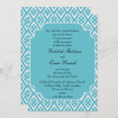 Chicago Blue - Hochzeitsfeiern Einladung (Vorne/Hinten)