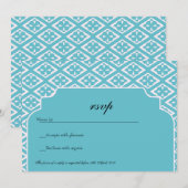 Chicago Blue - RSVP-Karten Einladung (Vorne/Hinten)