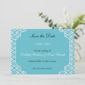 Chicago Blue - Speichern Sie die Datumskarten Save The Date (Stehend Vorderseite)