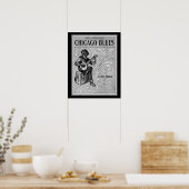 "Chicago Blues" 1915 Sheet Music Print 16x20 Poster (Küche)