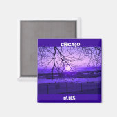 CHICAGO-BLUES MAGNET (Vorderseite/Rückseite)