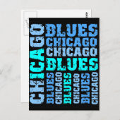 CHICAGO-BLUES POSTKARTE (Vorne/Hinten)