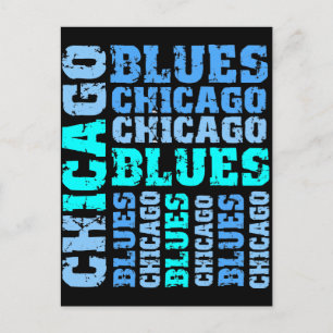 CHICAGO BLUES POSTKARTE