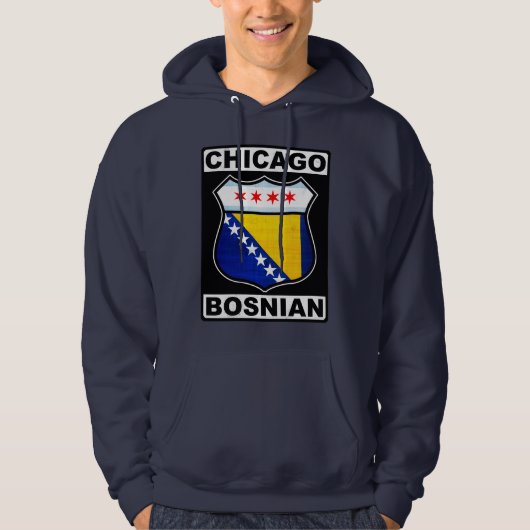 Chicago Bosnian American Design Hoodie (Vorderseite)
