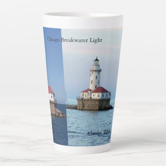 Chicago Breakwater Light 17 oz Latte Tasse (Vorderseite)