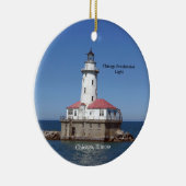 Chicago Breakwater Light Kreisornament Keramik Ornament (Rechts)