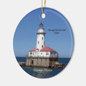 Chicago Breakwater Light Kreisornament Keramik Ornament (Links)