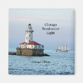 Chicago Breakwater Light & Windy II Magnet (Vorne)