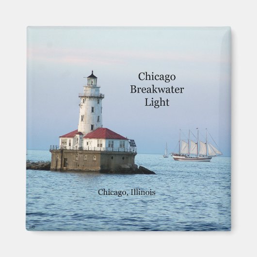 Chicago Breakwater Light & Windy II Magnet (Vorne)