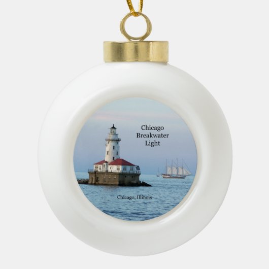 Chicago Breakwater Light & Windy II Ornament (Vorderseite)