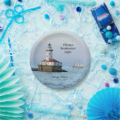 Chicago Breakwater Light & Windy II Papierplatte Pappteller (Party)