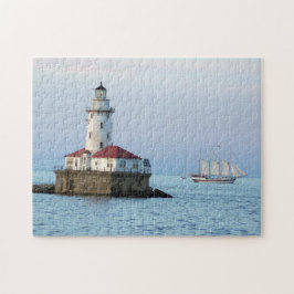 Chicago Breakwater Light & WIndy II Puzzle