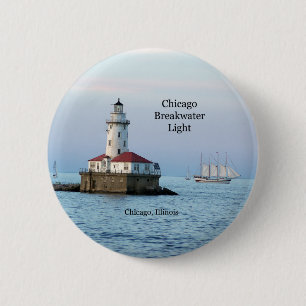Chicago Breakwater Light & Windy II Schaltfläche Button