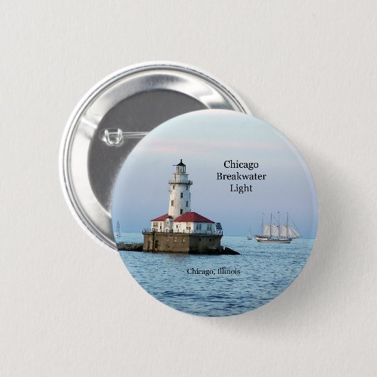 Chicago Breakwater Light & Windy II Schaltfläche Button (Vorne & Hinten)