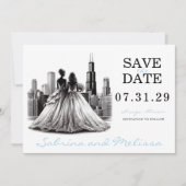 Chicago Brides Save The Date (Vorderseite)