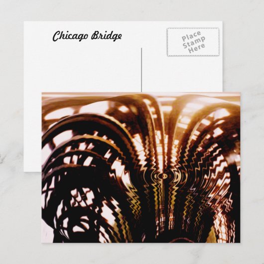 Chicago Bridge Postkarte (Vorne/Hinten)