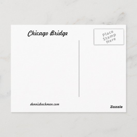 Chicago Bridge Postkarte (Rückseite)