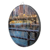 Chicago Bridges & Lights Dartscheibe (Vorderseite rechts)