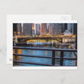 Chicago Bridges & Lights Postkarte (Vorne/Hinten)