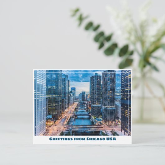 Chicago Bridges Postkarte (Stehend Vorderseite)