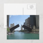 Chicago-Brücke und Fluss Postkarte (Vorne/Hinten)