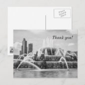 Chicago Buckingham Grayscale Danke Postcard Postkarte (Vorne/Hinten)
