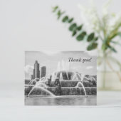 Chicago Buckingham Grayscale Danke Postcard Postkarte (Stehend Vorderseite)