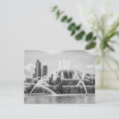 Chicago Buckingham Grayscale Postcard Postkarte (Stehend Vorderseite)