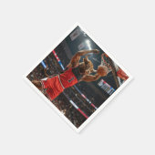 Chicago Bull Basketball Slam Dunking the Ball Serviette (Ecke)