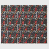 Chicago Bull Slam Dunking a Basketball Geschenkpapier (Flach)