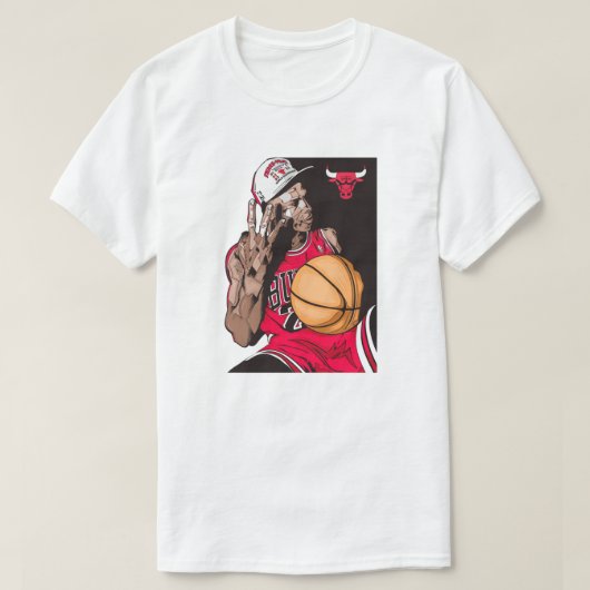 Chicago Bulls Basketball Legend Illustration T-Shirt (Design vorne)