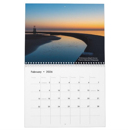 Chicago Calendar Kalender (Feb 2026)