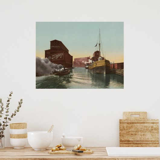 Chicago Canal Elevator, 1900 Poster (Küche)