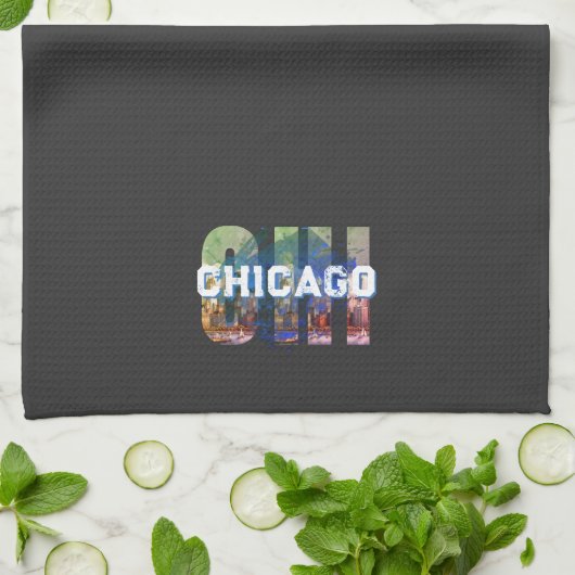 Chicago CHI Modern Geschirrtuch (Gefaltet)