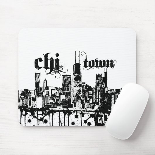 Chicago "Chistadt" setzte sich an für Ihre Stadt Mousepad (Mit Mouse)