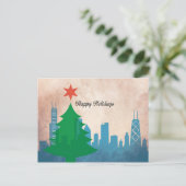 Chicago Christmas Card Feiertagspostkarte (Stehend Vorderseite)