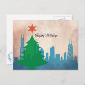 Chicago Christmas Card Feiertagspostkarte (Vorne/Hinten)