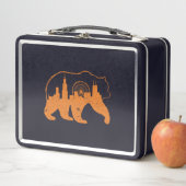 Chicago City Apparel Downtown Walking Bear Silhoue Metall Brotdose (Beispiel)