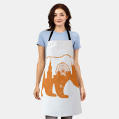 Chicago City Apparel Downtown Walking Bear Silhoue Schürze (Getragen)