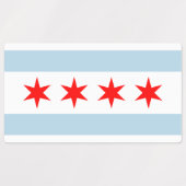 Chicago city flag custom multipurpose labels etiketten (Design 2)