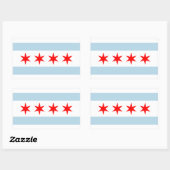 Chicago city flag custom stickers (Blatt)