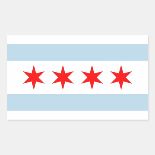 Chicago city flag custom stickers (Vorderseite)
