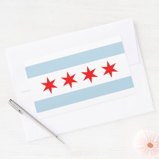 Chicago city flag custom stickers (Umschlag)