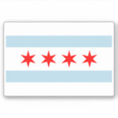 Chicago city flag custom vinyl sticker (Vorderseite)