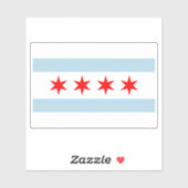Chicago city flag custom vinyl sticker (Blatt)