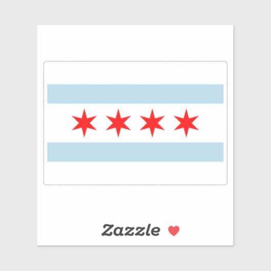 Chicago city flag custom vinyl sticker (Blatt)