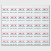 Chicago city flag custom wrapping paper rolls geschenkpapier (Flach)