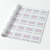 Chicago city flag custom wrapping paper rolls geschenkpapier (Ungerollt)