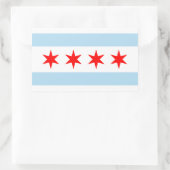 Chicago City Flag Rectangle Sticker (Tasche)